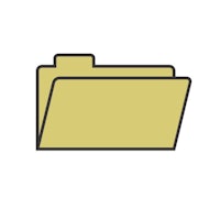 a file folder icon on a white background