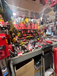 a shop with a lot of tools on display