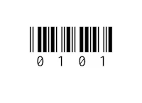 a barcode on a white background