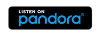 the pandora logo with the words listen on pandora