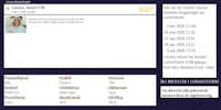 a screen shot of a website with a person's name on it