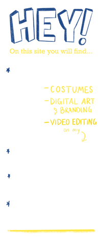 a poster that says hey on this site you will find my portfolios