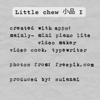 little chew i created with apps, mostly mini apps video piano writer