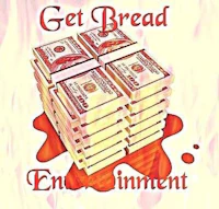 a stack of money with the words get bread enment