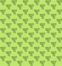 a green background with a pattern of leaves