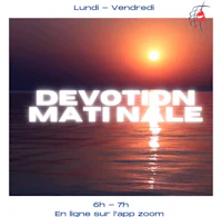 a poster with the words devotion mataille