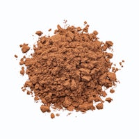 cocoa powder on a white background