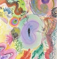 a watercolor painting of a man and a woman