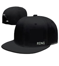 a black hat with the word rene on it