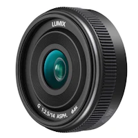 the panasonic lumix f2 6 aps-h lens is shown on a white background