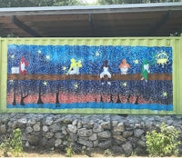 a mural painted on a shipping container