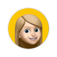 an emoji of a girl in a yellow circle