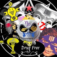 a group of masks with the words drug free