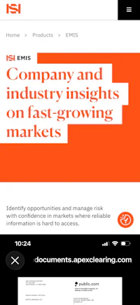 company and industries on fast growing markets- screenshot
