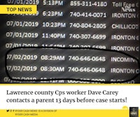 lawrence county gps worker doug carrey contacts a child before case
