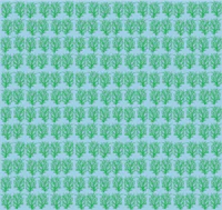 a green and blue pattern with trees on it