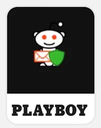the playboy logo on a black background