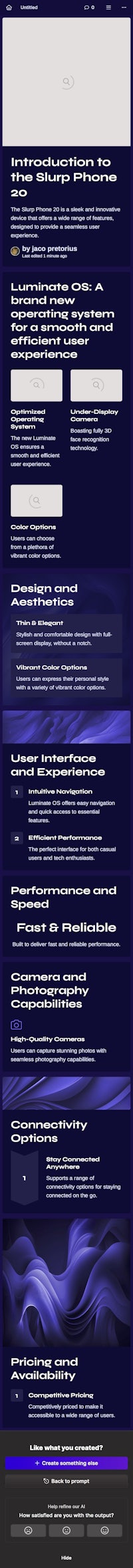 a screen shot of a web page with a blue background