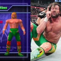 a picture of a wrestler and a picture of a wrestler