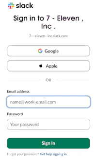 a screenshot of the stack sign in page