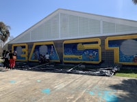 a mural painted on the side of a building