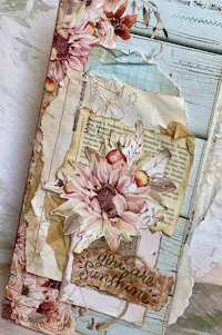 a scrapbook with flowers on it