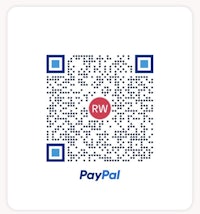a qr code with the word paypal on it