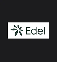 edl logo on a black background