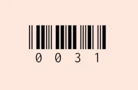 a barcode on a pink background