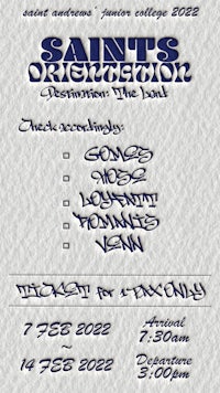a flyer for the saints organization