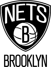 the brooklyn nets logo on a black background