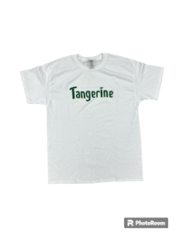 a white t - shirt with the word tangerine on it