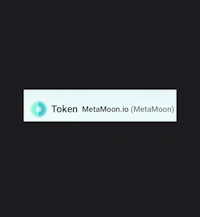 token metal moon on a black background