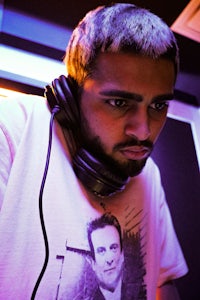 a man wearing headphones