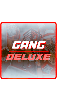 the logo for gang deluxe