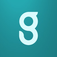 the letter g on a blue background