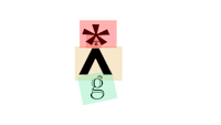 a black background with a red, green, and blue logo