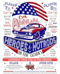 the flyer for the annual heroes and hot rods in the oaks