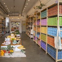 a store with shelves full of food
