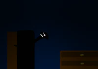 a dark room with a tv in it