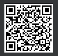 a qr code on a black background
