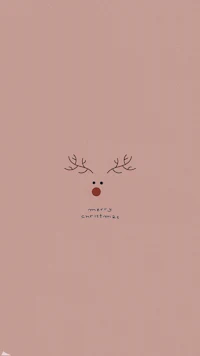 a pink background with an image of a reindeer face