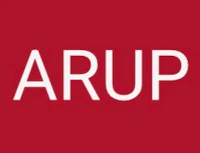 arup logo on a red background