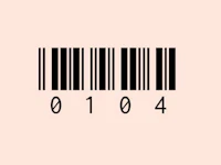 a barcode on a pink background