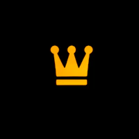 a golden crown on a black background