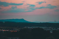 a blue sky with a pink and purple sky