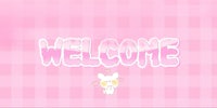 a pink background with the words welcome on it