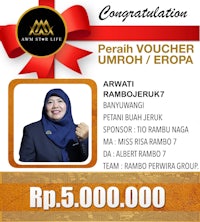 a woman wearing a hijab with the words congratulations voucher europea