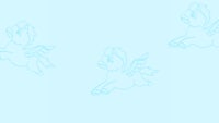 a drawing of a unicorn flying in the sky