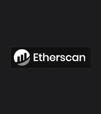etherscan logo on a black background